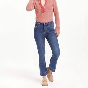Dear John Jeans Women’s 26 High Rise Cropped Flare Jeanne Med Blue Denim Pants S